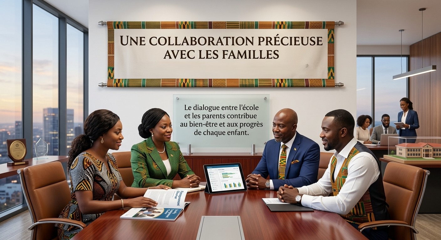 Enseignante accompagnant des élèves